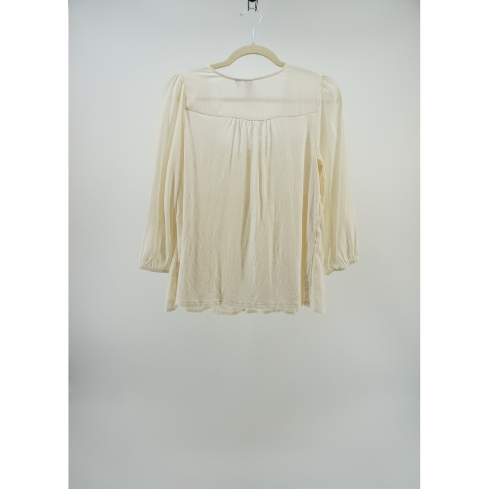 Dolan Left Coast Babydoll Blouse Cottagecore Romantic Square Neck Cream Small‎ - Picture 6 of 7